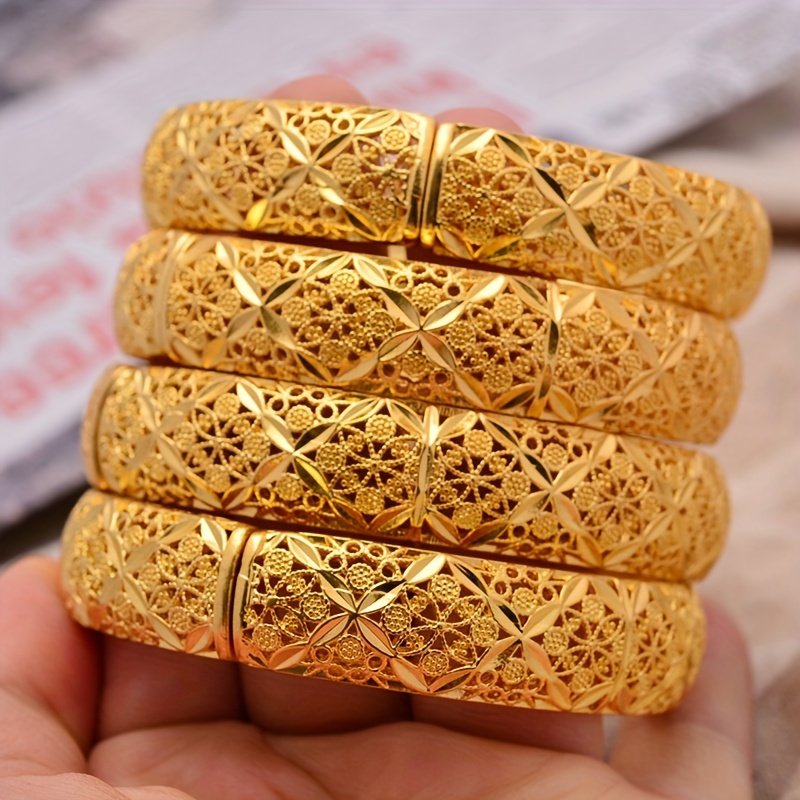 Open Cuff Bracelet Middle Eastern Dubai Style Nigerian Wedding Bangle